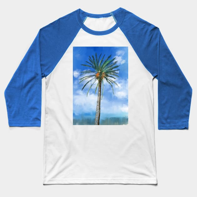 Palm tree Baseball T-Shirt by Mimie20